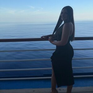 Black cocktail dress with detail